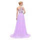 Chiffon Embellished One Shoulder Evening Gown (7 Colors)