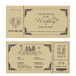 Ticket Wedding Cards - 01
