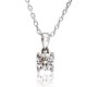 Kelvin Gems Premium Solitaire Necklace with Lydia Shell Pearl Earrings Gift Set