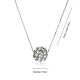 Kelvin Gems Glam Small Silver Diva Ball Pendant Necklace m/w SWAROVSKI Elements