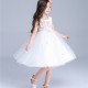Chic & Elegant Sleeveless White Flower Girl Dress