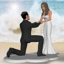 Propose Pose. White Sweetheart Gown.