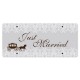 Just Married Personalized Printed Car Plate - Fairytale Romance