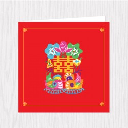 Chinese Minimalist Folded Cards - 100 pcs (3 Colors)
