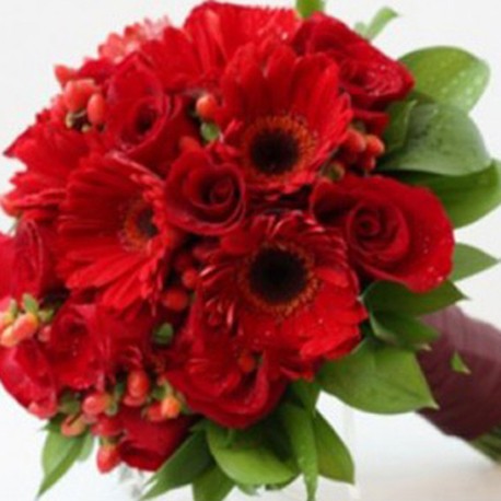 Summerpots Bridal Bouquet - Red Opera